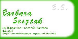 barbara sesztak business card